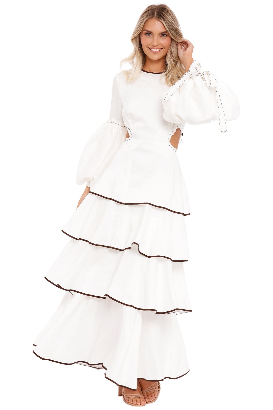 Hire Gracious Cut Out Dress in White ...